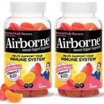Airborne 750mg Vitamin C Gummies For Adults (2x63 count bottle)